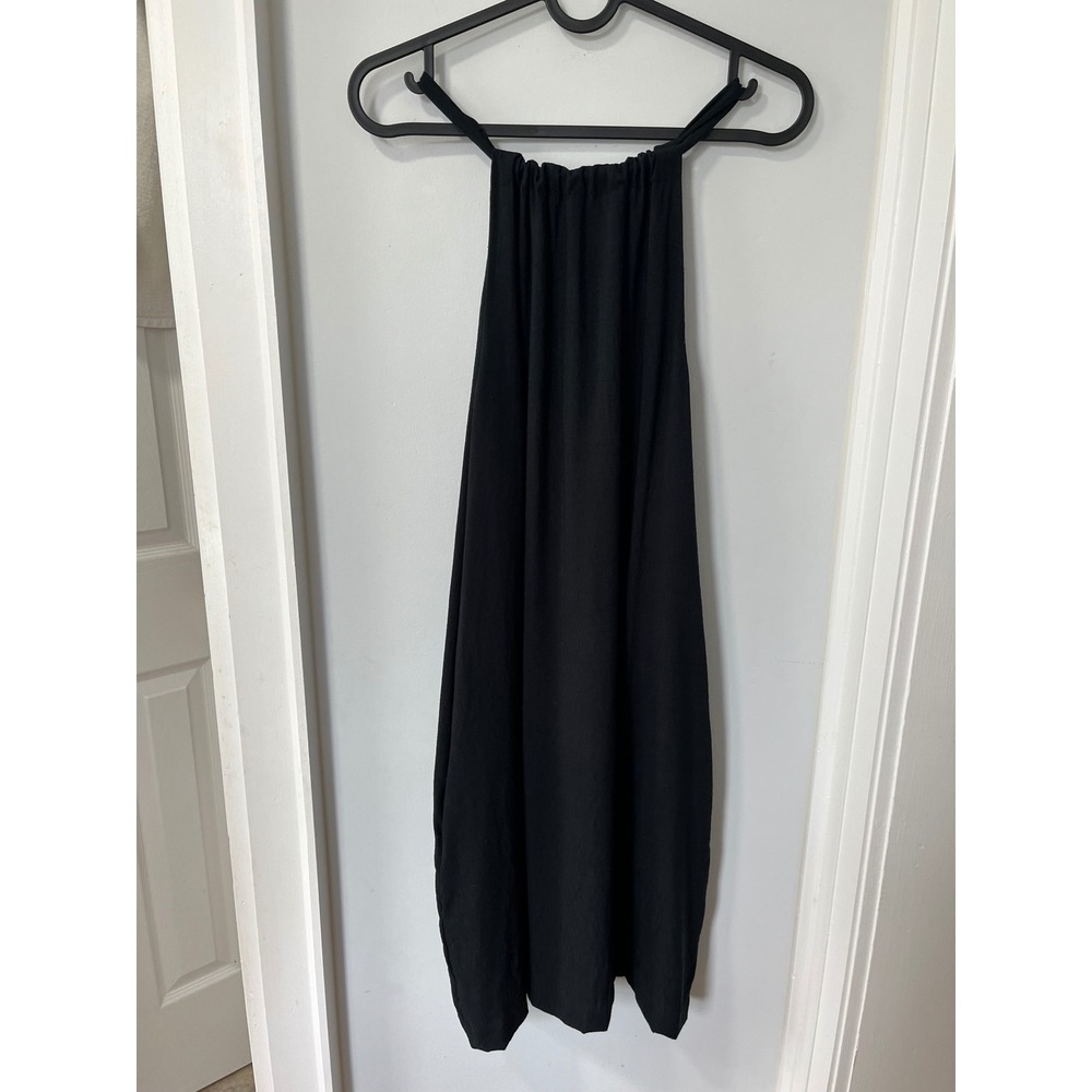 Banana Republic Black Halter Neck Midi Dress 585981-02 Size 6 - Picture 3 of 8